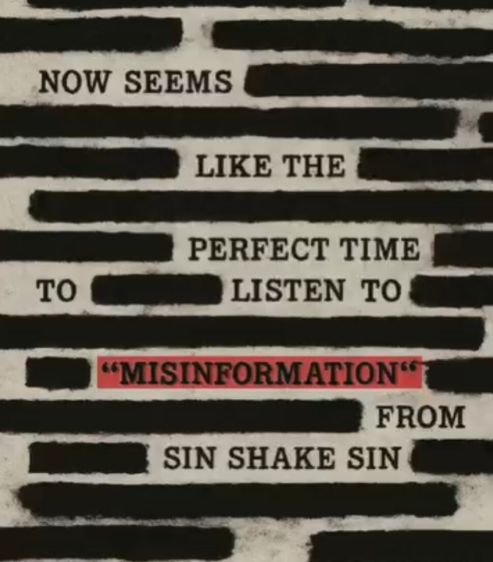 Misinformation redacted artwork